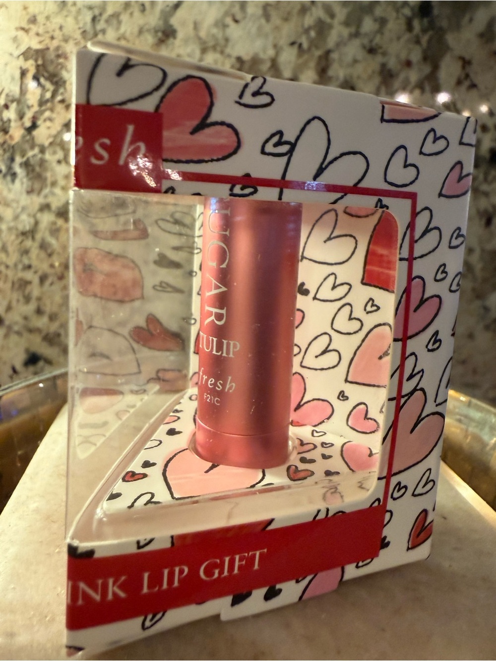 NEW fresh SUGAR -TULIP- Lip Treatment Lip Balm SPF 15 Hot Pink Tint NIB